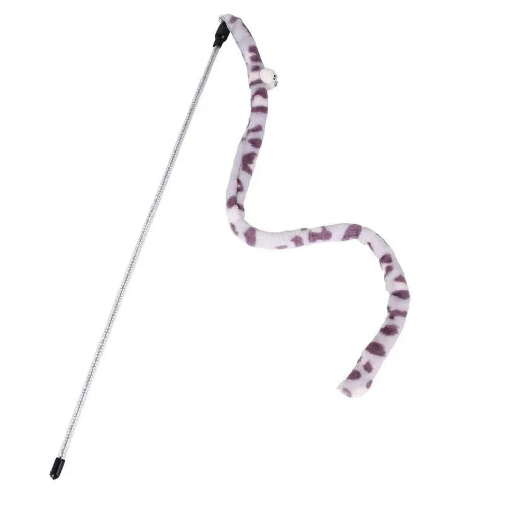 1PC Soft cartoon caterpillar, cat teasing stick, cat interactive toy, pet cat supplies, cat teasing accessories