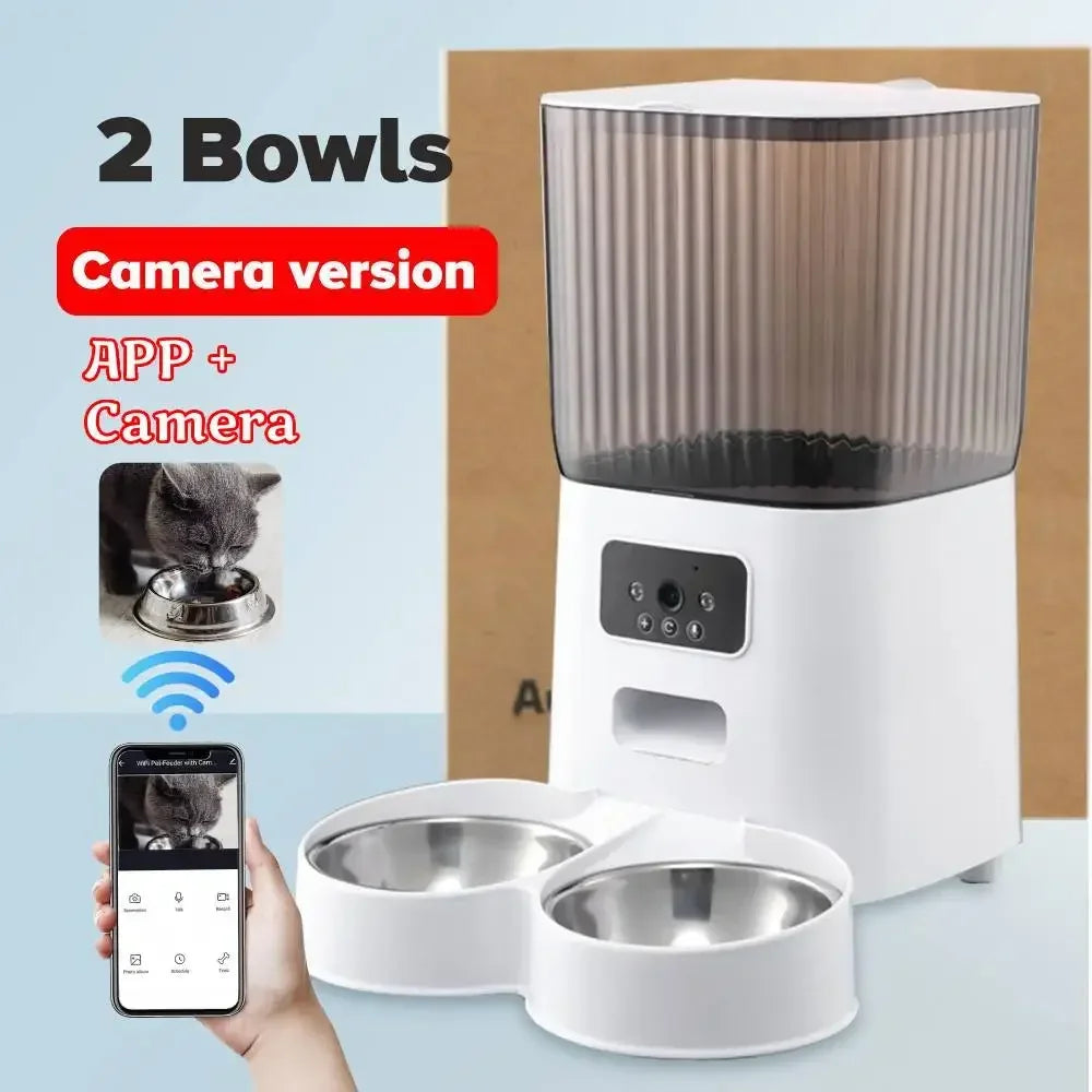 5L Smart WiFi Pet Feeder with HD Camera — Automatic Cat & Dog Food Dispenser, Programmable Timer & 304 Stainless Steel Bowl