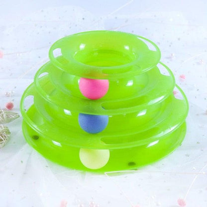 Multi-Layer Cat Toy Tower with Tracks & Tumbler – Interactive Kitten Puzzle