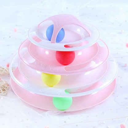Multi-Layer Cat Toy Tower with Tracks & Tumbler – Interactive Kitten Puzzle